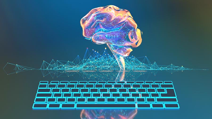 Ilustración futurista mostrando una interfaz cerebro-computadora con conexiones neuronales digitales. Representa avances en neurociencia y tecnología de interacción cerebral en 2025.