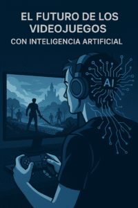 Imagen representando el impacto de la inteligencia artificial en los videojuegos en 2025, mostrando NPCs inteligentes, entornos generados dinámicamente y tecnología avanzada.